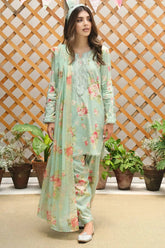 FARIDA HASAN A FLORAL MONSOON 23- AQUA FLORAL WITH SHALWAR AND DUPATA