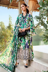 MARIA B | M PRINTS 25 | HEAVY EMBROIDERED LAWN | UNSTITCHED 3-PIECE SUIT | MPT-2505-A