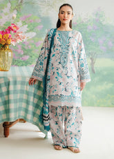 AFROZEH - THE FLORAL CHARM - CASHMERE - DIGITAL PRINTED LAWN WITH EMBROIDERED UNSTITCHED 3-PIECE SUIT