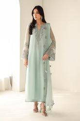 BAROQUE | THIS ELEGANT SET FEATURES A HANDMADE EMBELLISHED EMBROIDERED CHIFFON SHIRT | UNSTITCHED 3-PIECE SUIT | PR-1153