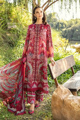 MARIA.B | MPRINTS WITH EMBROIDERED LAWN | UNSTITCHED 3-PIECE SUIT | MPT-2514-B