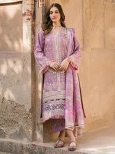 GULABI BAAGH BY BIN ILYAS | PREMIUM MULTI THREAD EMBROIDERED LAWN | UNSTITCHED 3-PIECE SUIT | 155-A