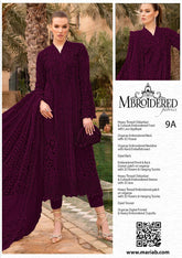 MARIA.B | COMPLEMENTING THE LAWN GOWN IS A BEAUTIFULLY LASER CUT DESIGN WORK & FULLY HEAVY EMBROIDERED WORK | UNSTITCHED 3-PIECE SUIT