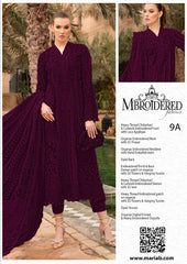 MARIA.B | COMPLEMENTING THE LAWN GOWN IS A BEAUTIFULLY LASER CUT DESIGN WORK & FULLY HEAVY EMBROIDERED WORK | UNSTITCHED 3-PIECE SUIT