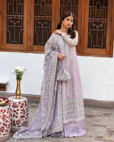 LIYAN- NIRA BY FAIZA SAQLAIN LUXURY PURPLE NET COLLECTION