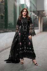 ANEELAS | LUXURY ORGANZA HEAVY MULTI THREAD EMBROIDERED WORK | UNSTITCHED 3-PIECE SUIT