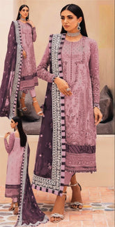 GULAAL - LUXURY NET FULL EMBROIDERED WITH HAND EMBELLISHED Work - UNSTITCHED 3-PIECE SUIT