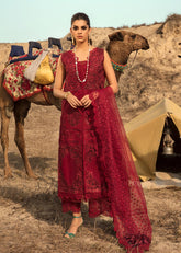 ROUGE BY SAIRA SHAKIRA "LUXURY EMBROIDERED LAWN 25" UNSTITCHED 3-PIECE SUIT "VALENTINE RED"