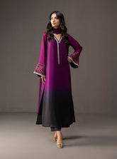 PLUM DUSK BY ZAINAB CHOTTANI | LUXURY MULTI DIGITAL PRINTED TWO TONE SHADES SILK DRESS | UNSTITCHED 3-PIECE SUIT