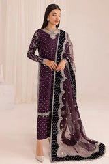 JAZMIN - EMBROIDERED RAW SILK FORMALS COLLECTION - 3 PC UNSTITCHED SUIT