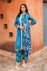 Nishat Summer Unstitched Embroidered Lawn 3Pc Suit