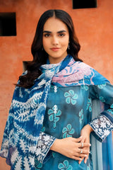 Nishat Summer Unstitched Embroidered Lawn 3Pc Suit