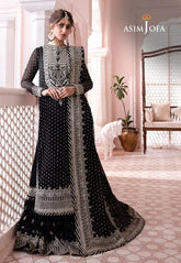 ASIM JOFA CHINDNI BLACK Luxury Gharara Dress