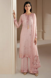 JAZMIN | ELEGANTLY ARTICLE | LUXURY CHIFFON | FULLY HEAVY EMBROIDERED TWO COLOURS SEQUENCE WORK | UNSTITCHED 3-PIECE SUIT
