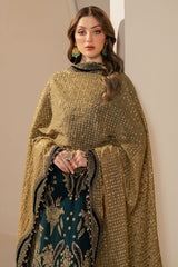 JAZMIN | EXCLUSIVE WEAR | THIS BEAUTIFULLY HANDMADE EMBELLISHMENT EMBROIDERED CHIFFON OUTFIT EXUDES ELEGANCE | UNSTITCHED 3-PIECE SUIT | WF'25-06