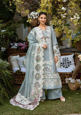 ELM-3B SAMAA BY ELAF | LUXURY LAWN PREMIUM EMBROIDERED THREAD WORK WITH HEAVY SCHIFFLI WORK | UNSTITCHED 3-PIECE SUIT