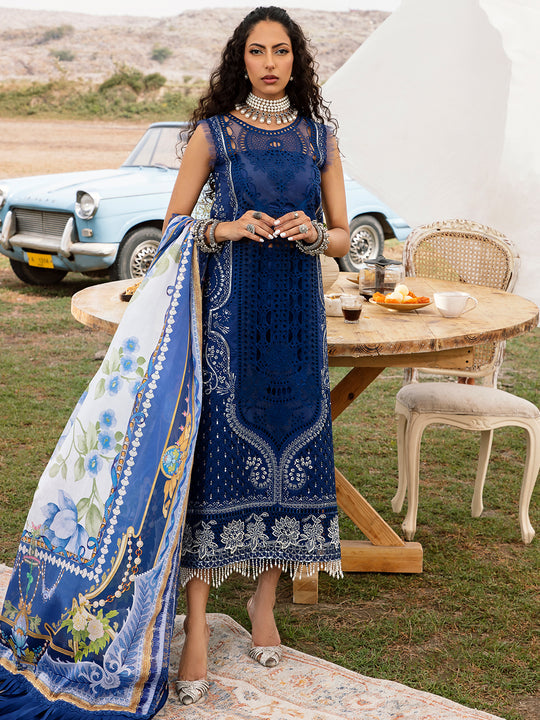 MEM SAAB BY BINILYAS - ROYAL BLUE LUXURY EMBROIDERED LAWN UNSTITCHED 3-PIECE SUIT MEM SAAB BY BINILYAS - ROYAL BLUE LUXURY EMBROIDERED LAWN UNSTITCHED 3-PIECE SUIT