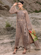 BIN ILYAS | LUXURY EMBROIDERED LAWN WITH HEAVY LAZER CUT WORK |UNSTITCHED 3-PIECE SUIT | BROWN WQ-24