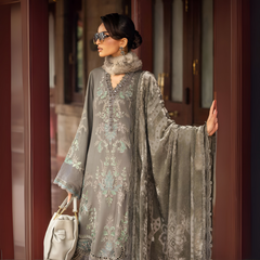 MARIA B - LUXURY LAWN - CHIKANKARI WORK WITH HEAVY EMBROIDERED - UNSTITCHED 3-PIECE SUIT