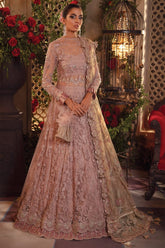 IZNIK - PEACH - THE MOST ELEGANCE NET MAXI - FULL HEAVY EMBROIDERED - (UNSTITCHED)