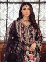 BINT-E-NOOR | BEAUTIFULLY MULTI DIGITAL PRINTED & FULLY HEAVY MULTI THREAD EMBROIDERED SEQUENCE WORK WITH INCLUDING DIGITAL PRINTED CLUTCH | UNSTITCHED 3-PIECE SUIT