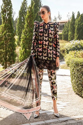 Maria B MPrint Black Lawn Embroidered Collection Replica