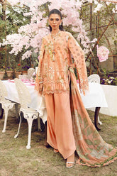MARIA.B | MPRINTS LUXURY LAWN CHIKANKARI WORK WITH HEAVY EMBROIDERED | UNSTITCHED 3-PIECE SUIT | MPT-2602-A
