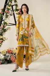 MARIA.B | FLOWERS MULTI DIGITAL PRINTED WITH HEAVY EMBROIDERED BREEZE LAWN | UNSTITCHED 3-PIECE SUIT | MPS-2604-B