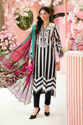 MARIA B | M PRINTS WITH EMBROIDERED LAWN | UNSTITCHED 3-PIECE SUIT | MPT-2609-B