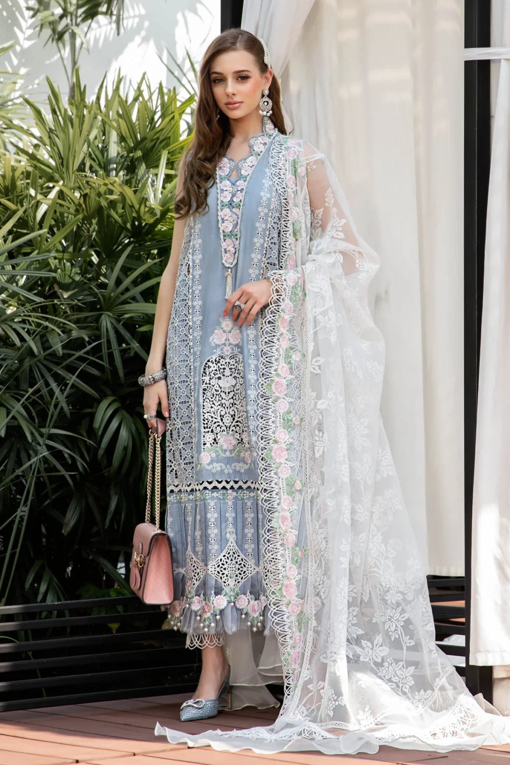 Maria B Sky Blue Luxury Collection Replica Shanzay Outfit Maria B Sky Blue Luxury Collection Replica Shanzay Outfit