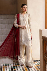 MARIA.B | ELEGANTLY FULL HEAVY EMBROIDERED SCHIFFLI WORK WITH SEQ WORK LAWN | UNSTITCHED 3-PIECE SUIT | D-2511-B