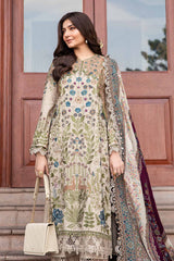 MARIA B - LUXURY 3D PRINTED LAWN WITH EMBROIDERED UNSTITCHED SUIT