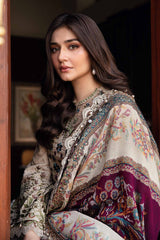 MARIA B - LUXURY 3D PRINTED LAWN WITH EMBROIDERED UNSTITCHED SUIT