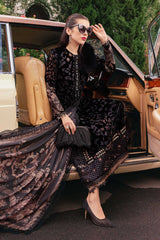 MARIA•B | THIS FULLY HEAVY EMBROIDERED PALACHI VELVET DRESS DELIVERS VERSATILITY AND TIMELESS ELEGANCE | UNSTITCHED 3-PIECE SUIT | WL-1301