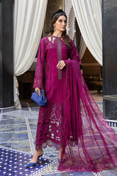 MARIA.B | ELEGANTLY HEAVY SCHIFFLI EMBROIDERED LAWN WITH LAZER CUT WORK | UNSTITCHED 3-PIECE SUIT | D-2502-B