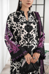 MARIA•B | ELEGANTLY DIGITAL PRINTED WITH HEAVY THREAD EMBROIDERED SEQUENCE WORK BREEZE LAWN | UNSTITCHED 3-PIECE SUIT | MPS-2704-B