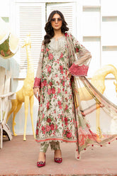 MARIA.B | MPRINTS | LUXURY LAWN | HEAVY EMBROIDERED | UNSTITCHED 3-PIECE SUIT | MPT-2204-B