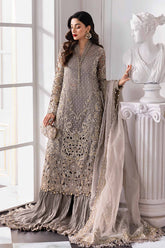 MARIA•B | EXCLUSIVE WEAR | PREMIUM EMBROIDERED ORGANZA DRESS | UNSTITCHED 3-PIECE SUIT | BD-3006