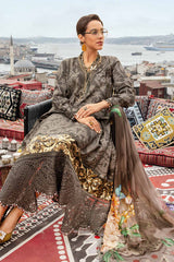 MARIA B - OLIVE GREEN - PURE LAWN DIGITAL PRINTED NEW ARRIVAL EMBROIDERY UNSTITCHED 3PC SUIT
