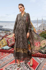 MARIA B - OLIVE GREEN - PURE LAWN DIGITAL PRINTED NEW ARRIVAL EMBROIDERY UNSTITCHED 3PC SUIT