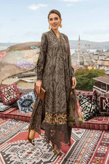 MARIA B - OLIVE GREEN - PURE LAWN DIGITAL PRINTED NEW ARRIVAL EMBROIDERY UNSTITCHED 3PC SUIT