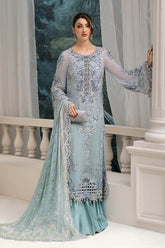 MARIA B | ELEGANTLY ARTICLE | PREMIUM HAND EMBELLISHMENTE EMBROIDERED CHIFFON DRESS | UNSTITCHED 3-PIECE SUIT | MPC-25-108