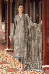 MARIA B - LUXURY LAWN - CHIKANKARI WORK WITH HEAVY EMBROIDERED - UNSTITCHED 3-PIECE SUIT