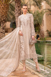 MARIA.B | ELEGANTLY PREMIUM EMBROIDERED LAWN WITH LAZER CUT WORK | UNSTITCHED 3-PIECE SUIT | D-2409-A