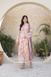 FIRDOUS | MULTI DIGITAL PRINTED SWISS LAWN | UNSTITCHED 3-PIECE SUIT | D-706
