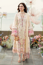 SCARLETT BY QALAMKAR | ELEGANTLY CHICKENKARI LAWN WITH HEAVY SCHIFFLI WORK & MULTI THREAD EMBROIDERED WORK | UNSTITCHED 3-PIECE SUIT | FK-14