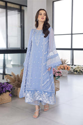 FAIRY GLOW BY AZURE | LUXURY FULLY HEAVY THREAD EMBROIDERED WORK WITH HEAVY CUT EMBROIDERED ORGANZA DRESS | UNSTITCHED 3-PIECE SUIT | I-00346 | ES48