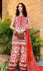 MARIA B | LUXURY LAWN | DIGITAL PRINTED WITH EMBROIDERED UNSTITCHED 3 PIECE | MPT-2512-C