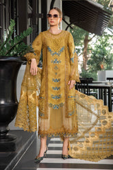 Maria B Mustard Luxury Lawn Collection Replica