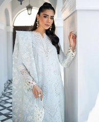 CHICKEN KARI - LIGHT BLUE LUXURY LAWN WITH EMBROIDERED UNSTITCHED 3-PIECE SUIT